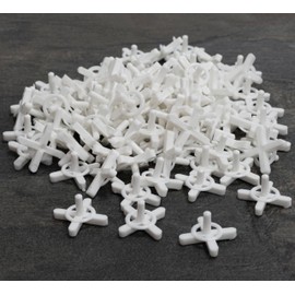 AERZETIX - C71035 - Set of 100 Spacers Rungs - Reusable - Cross-shaped - 3 mm for Tile and Tile Joints - Plastic