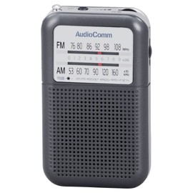 OHM AudioComm AM/FM Pocket Radio, Dark Gray RAD-F127N-H