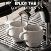 Lareina 4 Ounce Espresso Cups with Saucers, Spoons and Metal
