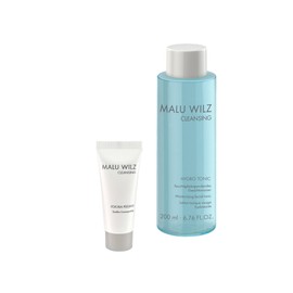 Malu Wilz Bundle Hydro Tonic & Mini Size Jojoba Peeling 10 ml I Gentle Care Facial Toner with Soothing Panthenol + Mild Skincare Face Scrub
