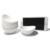 Holitika Soy Sauce Dish - Dipping Bowls Set, White Porcelain