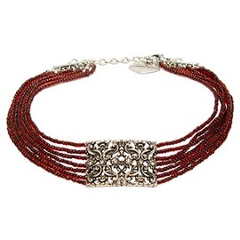 Alpenflüstern DHK255 Costume Pearl Choker Necklace Edelweiss Ornament – Elegant Costume Necklace – Nostalgic Women's Costume Jewellery, Filigree Dirndl Necklace (in Traditional Colours), Zinc, Pearl