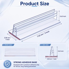 Fulmoon 25 Pcs Sign Holder, Adhesive Base Sign Holders Multiple Uses for Counters, Warehouses, Base Holders with Strong Adhesive (1*3in)