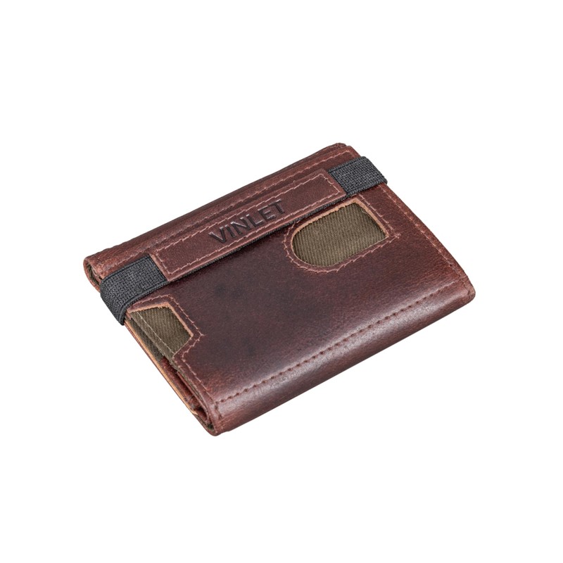 Vinlet New York Slim Wallet - Genuine Leather with RFID