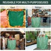 2 Pack 132 Gallon Reusable Garden Trash Bags, 500L Extra