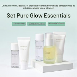 mixsoon Pure Glow Essentials Set - Kit Facial de Viaje de 5 Pasos