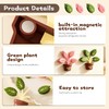 2Pcs Cute Chip Clips, Green Plant Shape Magnetic Chip Clips,