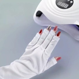 자외선차단 손가락 손보호 네일 아트 전용 핑거 장갑 [화이트] UV Protection Finger Gloves for Nail Art [White]