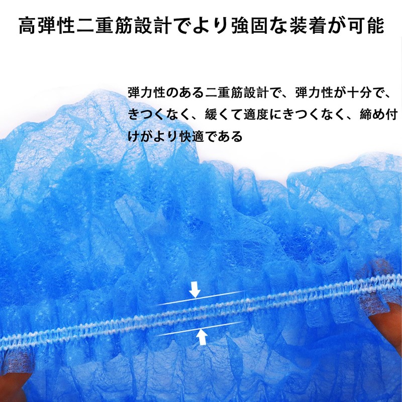 DERRON Disposable Non-Woven Hair Caps Kitchen Breathable Anti-Fouling Oilproof Cleaning