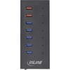 InLine® USB 3.2 Gen.1 Hub 7 Port Aluminium Housing Black