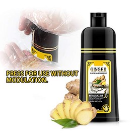 gowwim- Champú para teñir el cabello semipermanente Ginger Black, Color Matter instantáneo de 30 días, se completa en 5 minutos