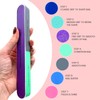 BUOKSLLY 4-Piece Professional Nail File Set, 7 Sides Polishing File,