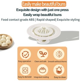 Dhlxyzt Baozi Maker Machine,7.08'' Dumpling maker Momo Mold Bao Buns Kitchen Gadgets Plastic Easy to Use Clean