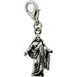 One Moment In Time H3 Christus Charm Antique Sliver Mormon LDS CTR