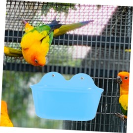 VILLFUL Hanging Parrot Bath Tub Small Bird Bathing Tub for Cockatiel and Parakeet Sturdy Bird Bath for Outdoor Use Easy Installation