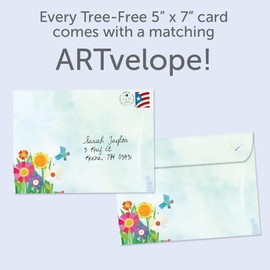 Tree-Free Greetings - Birthday Cards - Artful Designs - 1 Card + Matching Envelope - Made in USA - 100% Recycled Paper - 5"x7" - Bright Sunshiny Day (GO65459)