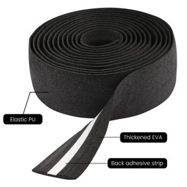 Oumers Cycling Handle Wraps, 2 Rolls Road Bike Handlebar Tapes Grip Tape for Handles Extended High Elastic Non-slip Bicycle Handlebar Strap