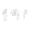 Veshy x Aluminium Window Handles in White RAL 9016 -
