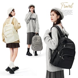 pectodox Backpack Women Men Lightweight School Backpack Teenager Girls Boys, beige