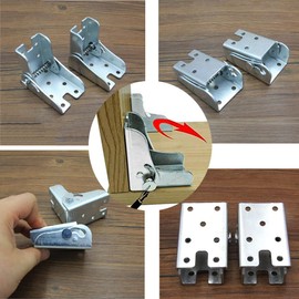 Folding Table Hinges - Self Locking Hinge Leg Accessories - Folding Table Extensions (4 Silver)