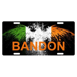 Fast Service Designs Irish Flag License Plate Ireland Eagle Emblem Bandon