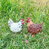 Farmwood Pair of Standing Garden Chicken Ornaments
