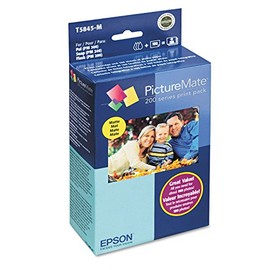 Epson T5845-M PictureMate Print Pack Includes Inkjet Cartridge containing black,cyan,magenta,yellow and 100 Sheets Matte Photo Paper