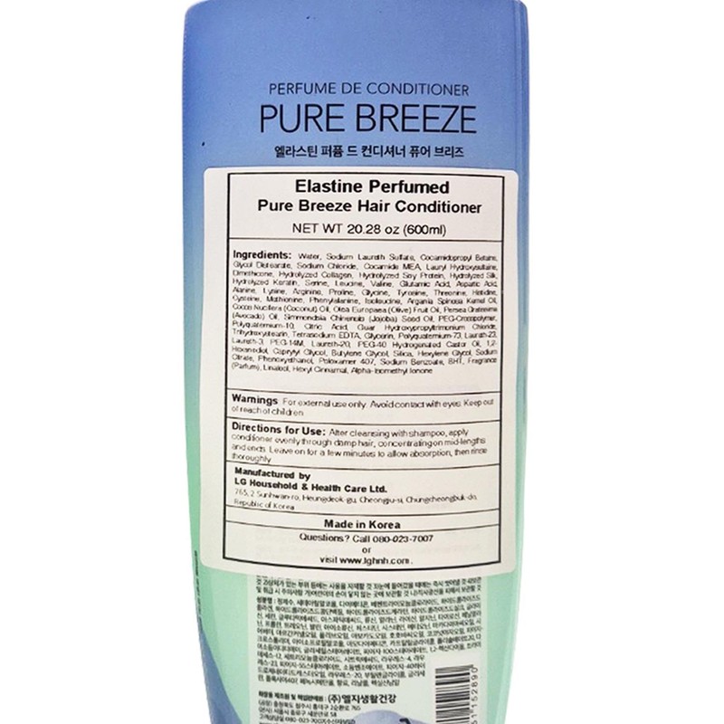 [LG] Elastine Perfume Pure Breeze Conditioner (600ml)