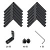 20pcs Black 2020 Series L Shape Internal Angle Connector Mounts