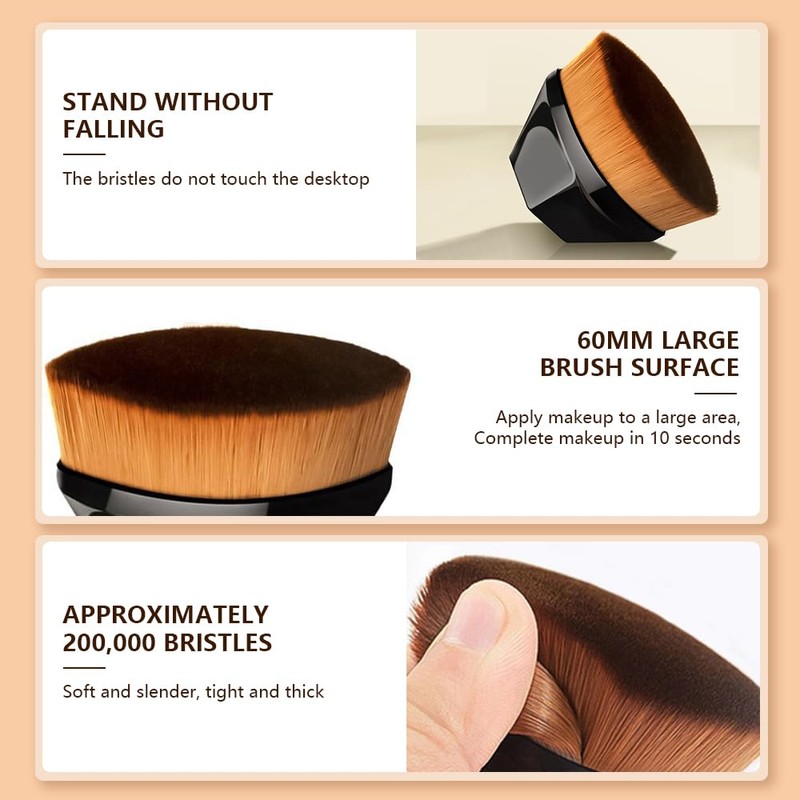 XFSRG 2 Piece Brush Set Foundation Brush Thin Make Up