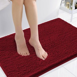 Smiry - Alfombra de baño de felpilla de lujo de 36 x 24 pulgadas, extra suave y absorbente, lavable a máquina, alfombra de felpa antideslizante para tina, ducha y piso, accesorios de decoración del