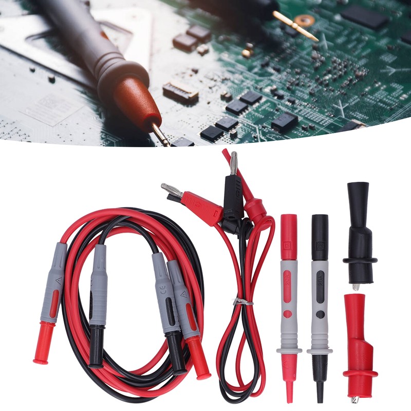 Multimeter Test Kit Connecting Leads Testing Hooks Crocodile Clips Meter