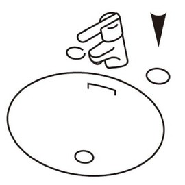 Sanei Faucet R702 Cosmetic Counter Cover for Sinks, For Holes with Diameters of 0.9 to 1.3 inch (23 to 32 mm)
