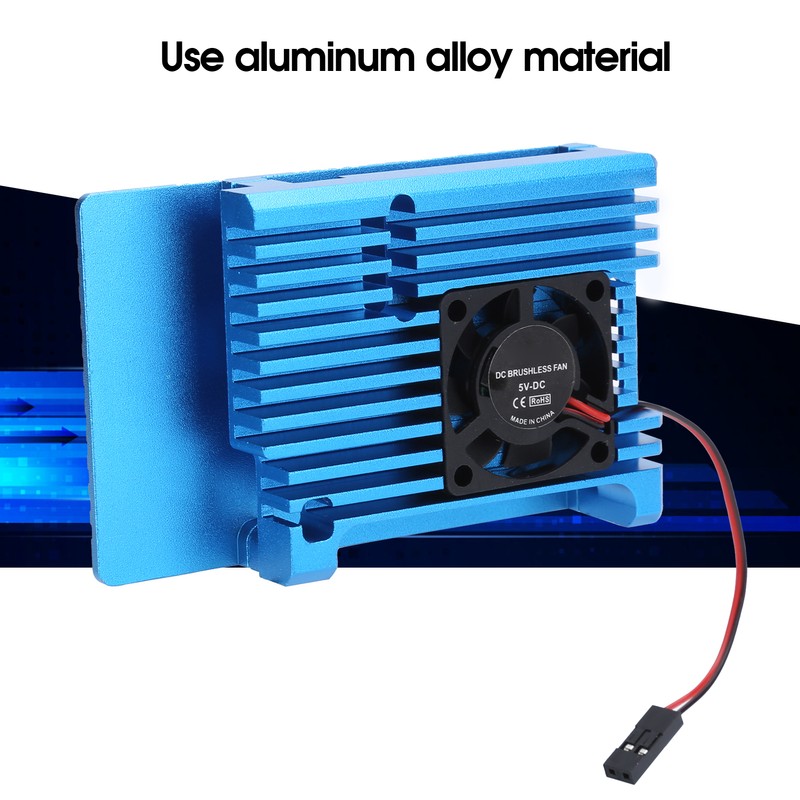 Single Fan Heat Sink CNC Protective Cover for Raspberry Pi