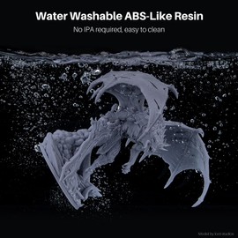 ELEGOO Water Washable ABS-Like Resin, 3D Printer Resin with High Toughness, Low Viscosity and High Precision, 405nm Rapid UV-Curing Photopolymer Resin, Clear Green 1000g