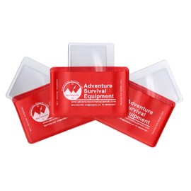 Best Glide ASE Credit Card Size Fresnel Lens Fire Starter and Magnifier Lenses (3 Pack - Red)