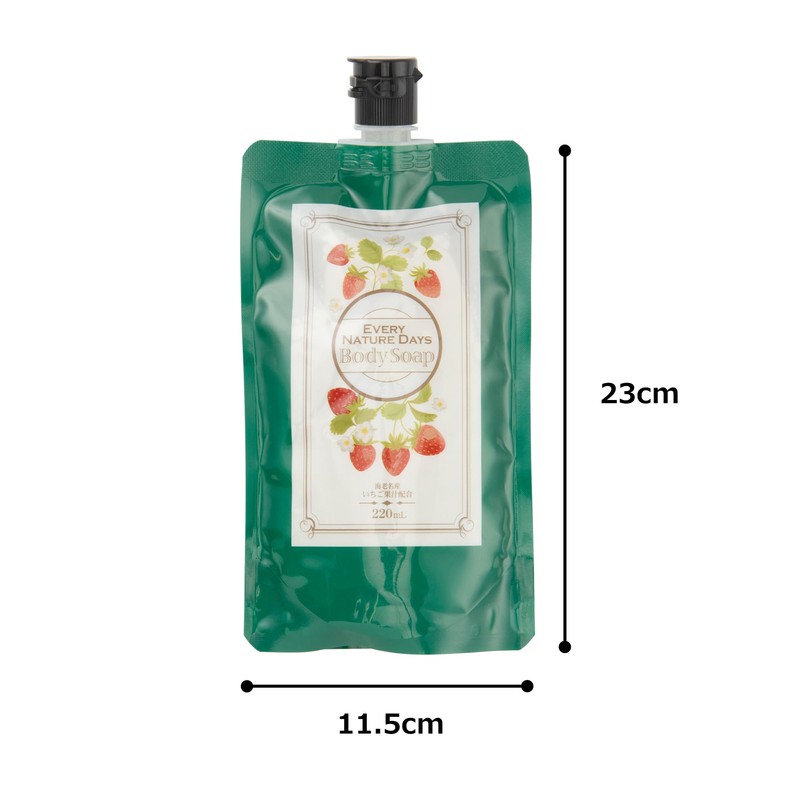 EVERY NATURE DAYS Strawberry Body Soap, 7.8 fl oz (220