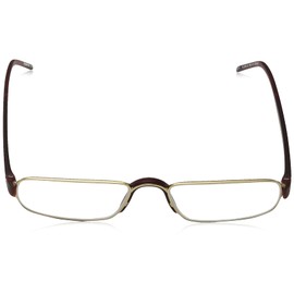 Rodenstock Unisex Lesebrille Proread R2180 Lesehilfe Bei Weitsichtigkeit, Brille Mit Leichtem Edelstahlgestell (+1 +1,5 +2 +2,5), Gold/Rot, 1 EU