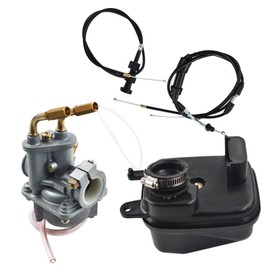 Motorcycle Carburetor Replacement for Y Zinger 50 PW50 Carb with Filter Throttle Cable Choke Cable