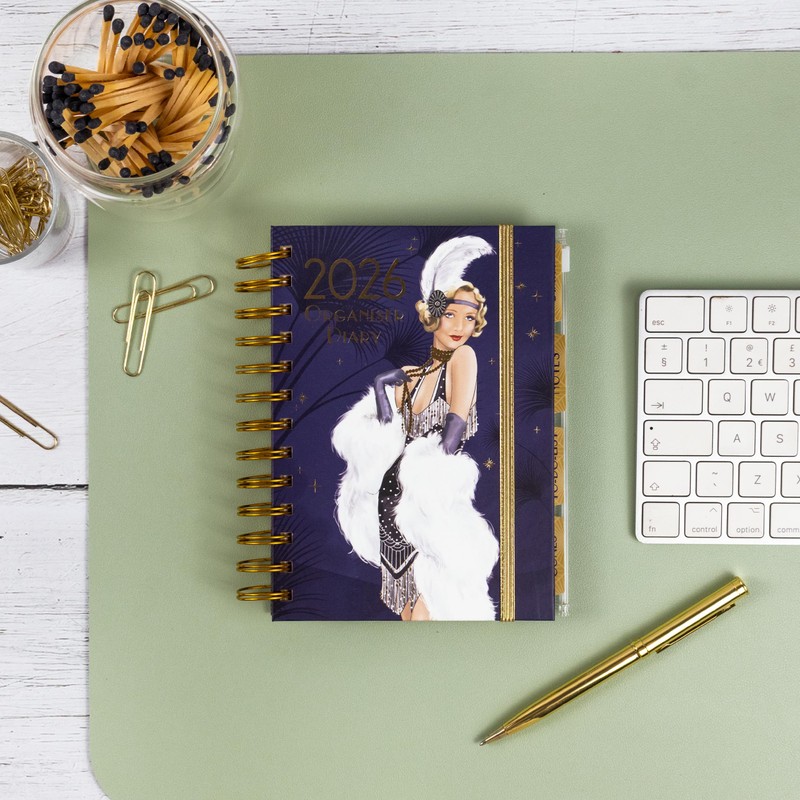 Claire Coxon Art Deco 2026 Organiser Diary | Hardback Weekly