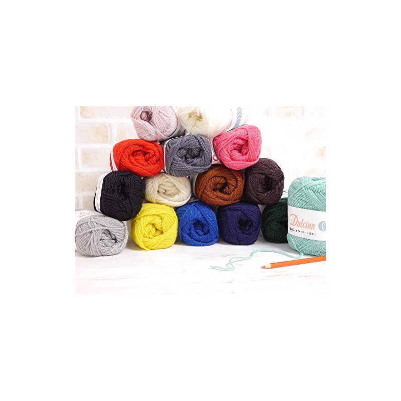 DARUMA 5800 Darshan Wool Thick Yarn, Medium Thick, Col.111, Pink,