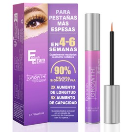 Suerm para Pestañas Crecimiento, Seruo Pestañas sin Hormonas y Más Fuertes, Eyelash Serum Crecimiento Potenciador para Pestañas Más Largas, Gruesas y Abundantes 5ml