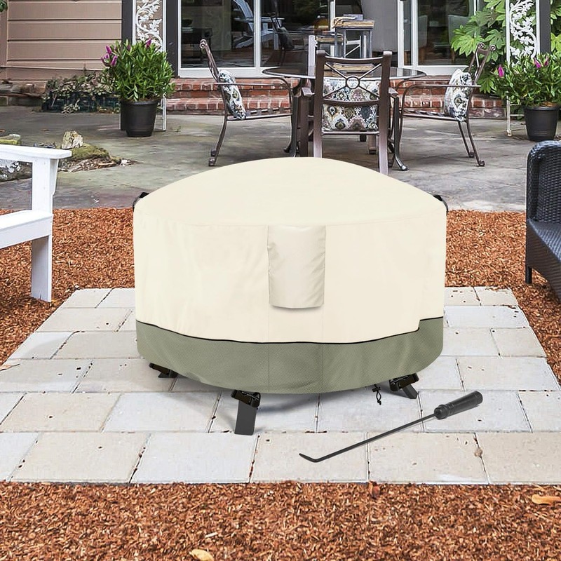 Dalema Fire Pit Cover,Outdoor Heavy Duty 600D 100% Waterproof Fire