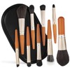 VICASKY 9 Pcs Portable Makeup Brush with Case Professional Foundation