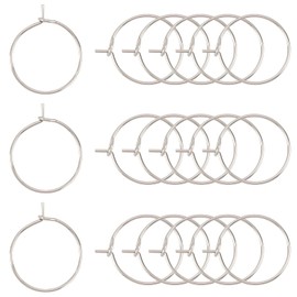 UNICRAFTALE 200pcs 15.5mm Beading Hoop Earring Stainless Steel Wine Glass Charms Rings Hoop Earring Findings Dangle Earring Hoop Earrings for Women Earrings Making