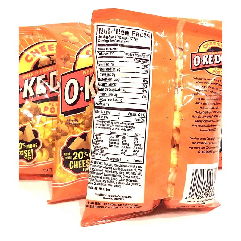 10 Pack JAY'S O'KE DOKE Cheese Flavored Popcorn A Chicago