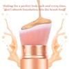 Falliny Retractable Foundation Makeup Brush, Travel Angled Kabuki Powder Brush