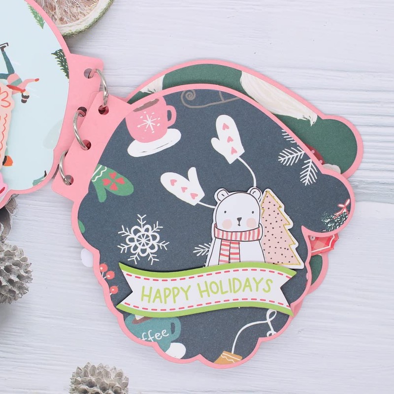 KSCRAFT Santa Mini Album Metal Cutting Dies Stencils for DIY