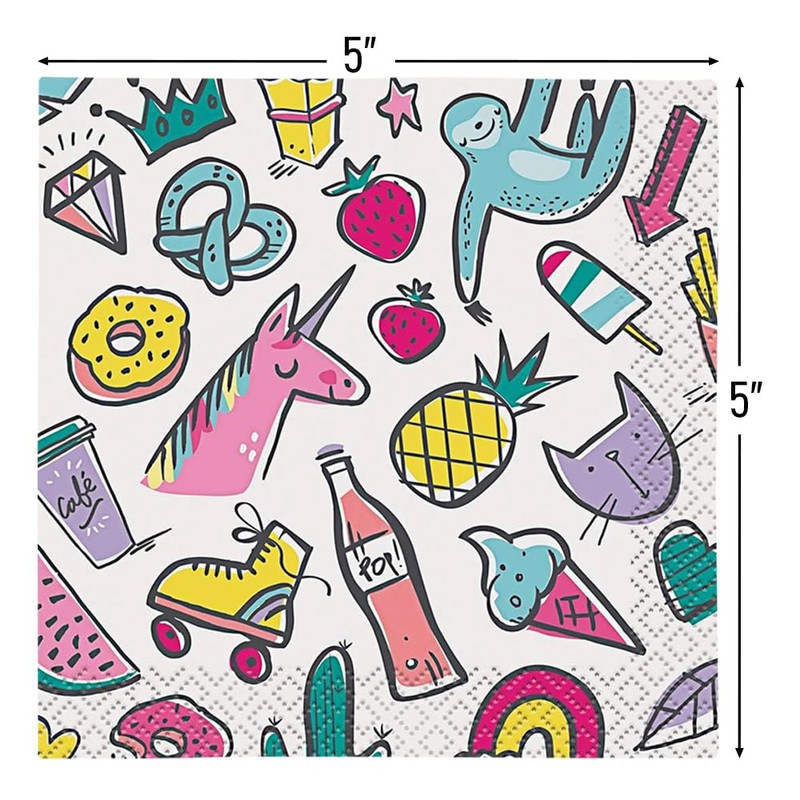 Unique Favorite Things Birthday Beverage Napkins, 16Ct