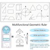 New Multifunctional Geometric Ruler Geometric Drawing Template Measuring Tool Plastic